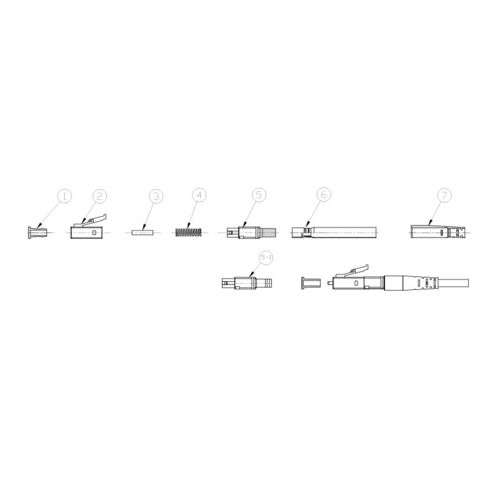 Bộ thiết bị đầu cuối kết nối sợi quang LC với UL94 V-0 và IEC61754-20